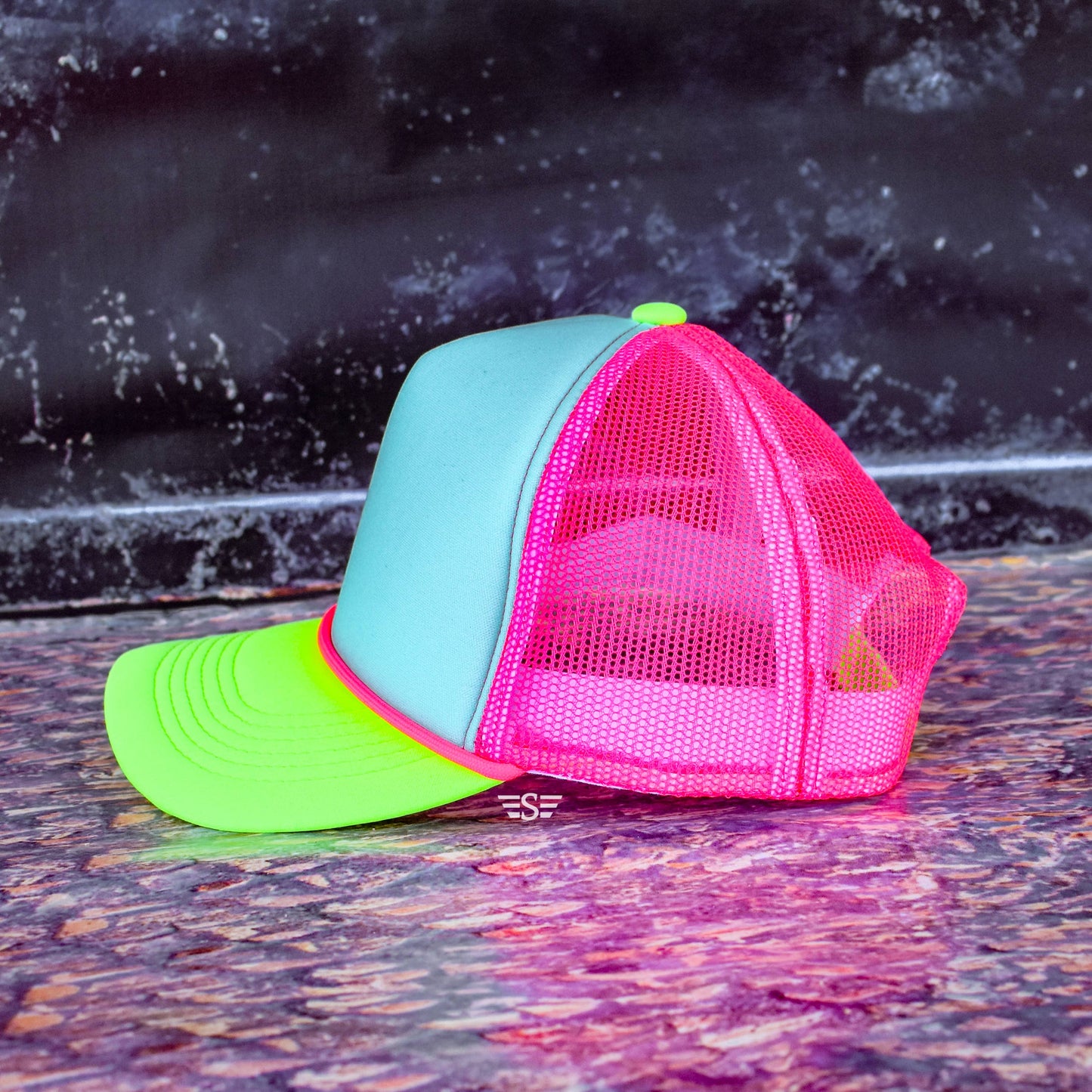 Tri Color Mesh Trucker Cap