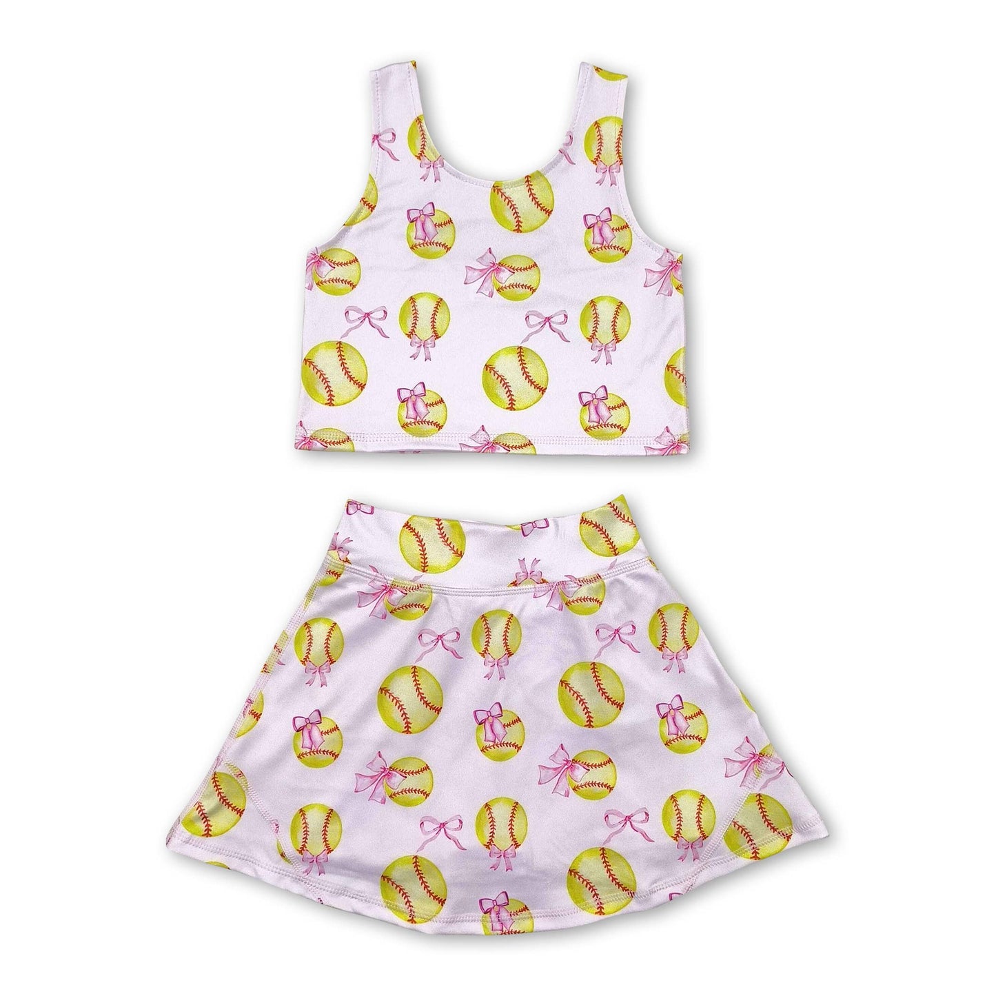 blue baseball girls clothing set