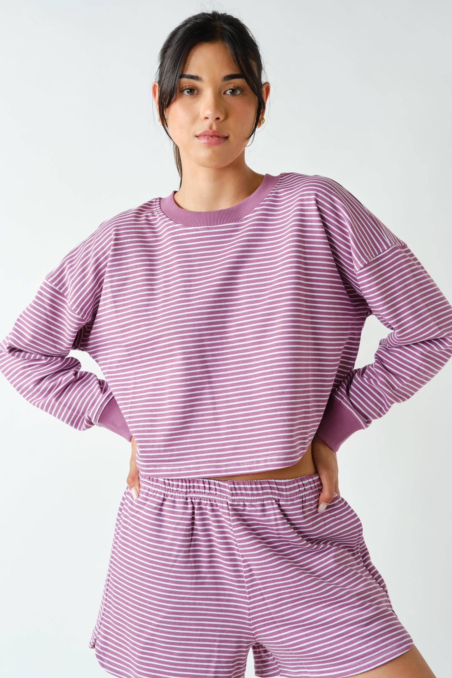 Boardwalk Stripe Crewneck Set