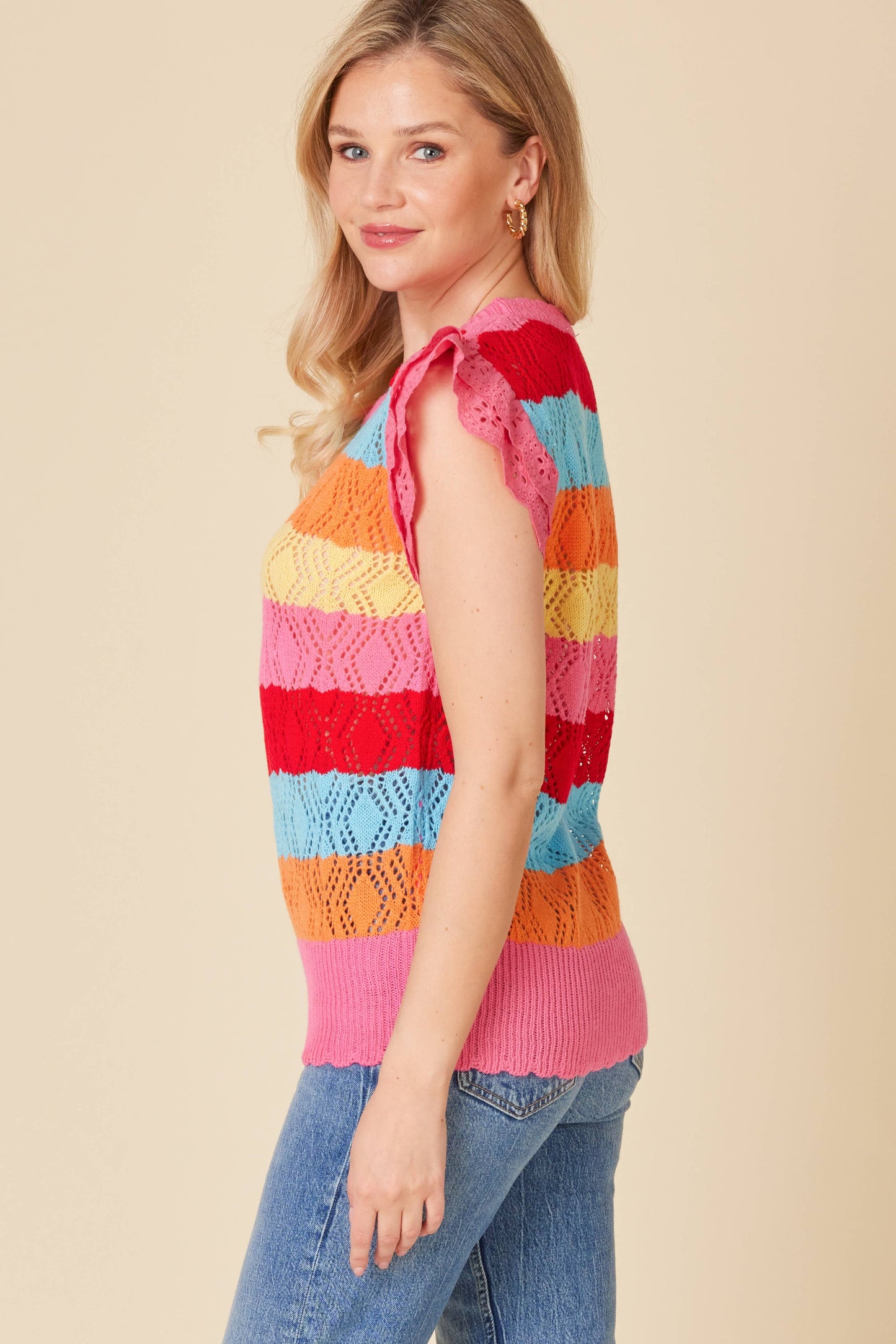 Color Blocked Knit Top