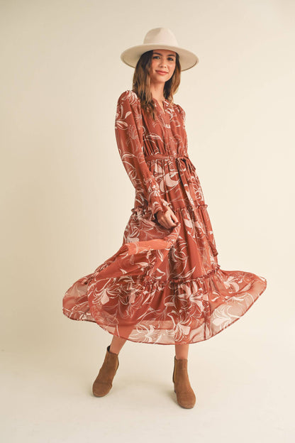 Floral Print Tie Dress