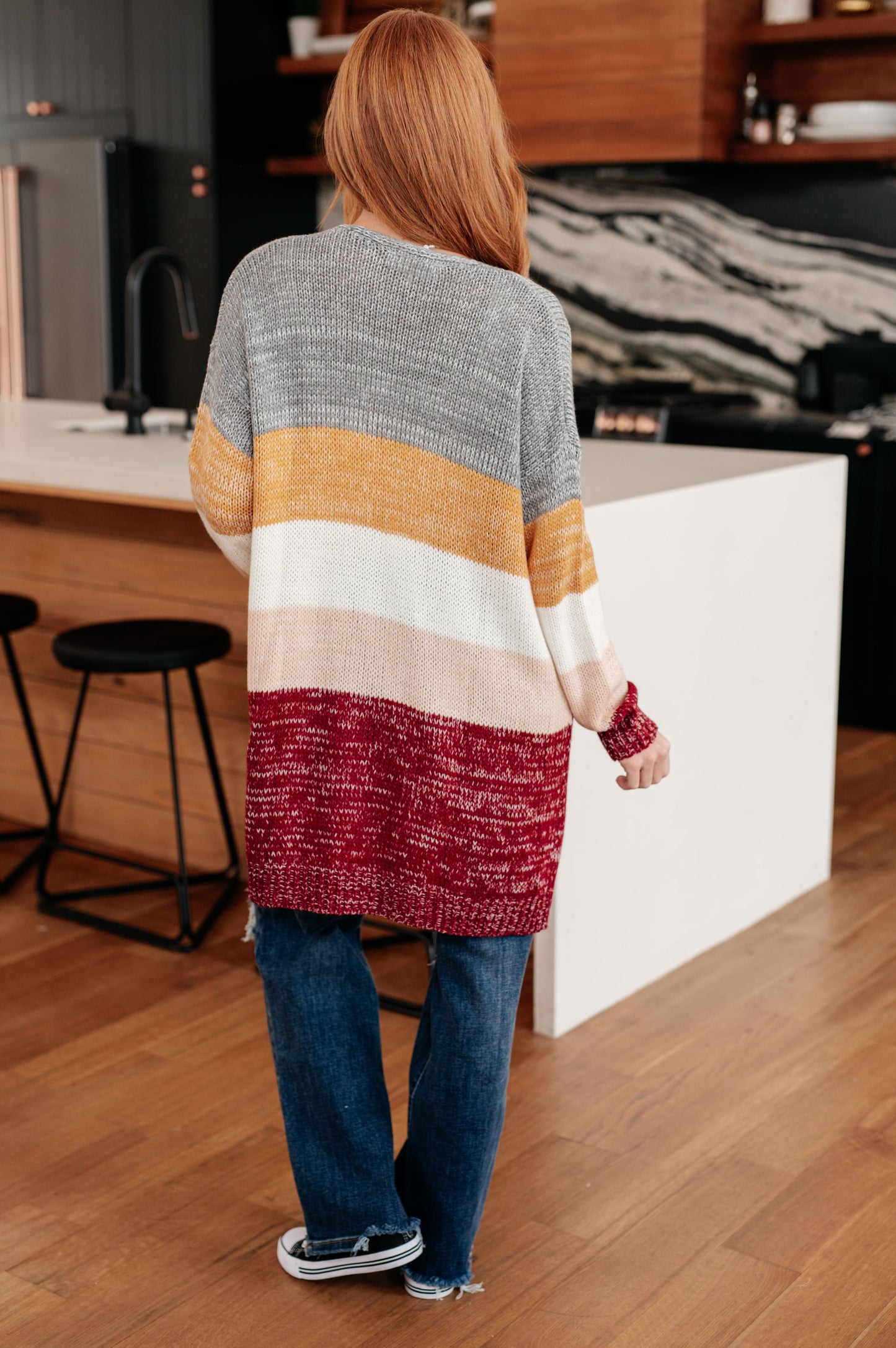 Bring the Warmth Color Block Cardigan